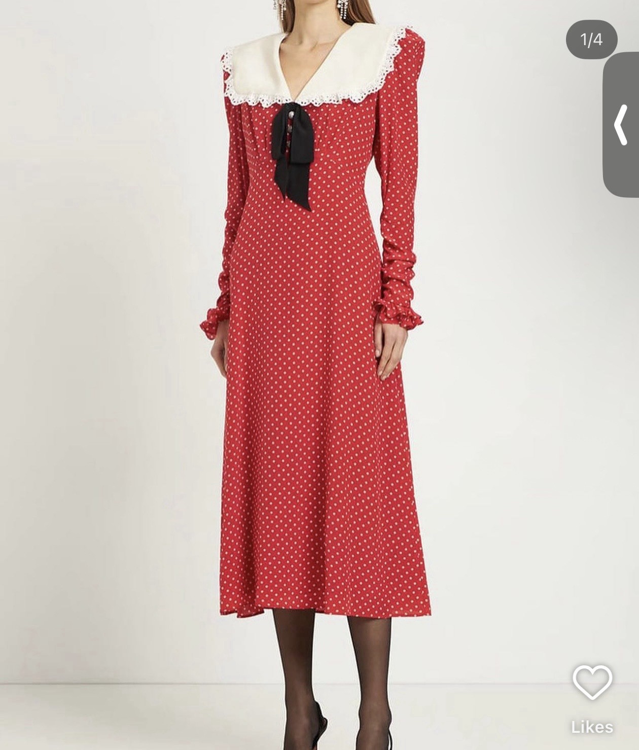 Alessandra Rich Red Polka Dot Dress – Size US 6/IT 42