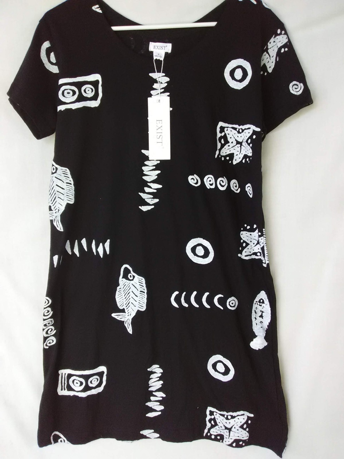 Women Size S Beach by Exist Fish Shift Tank Summer Dress Cover Up NWT