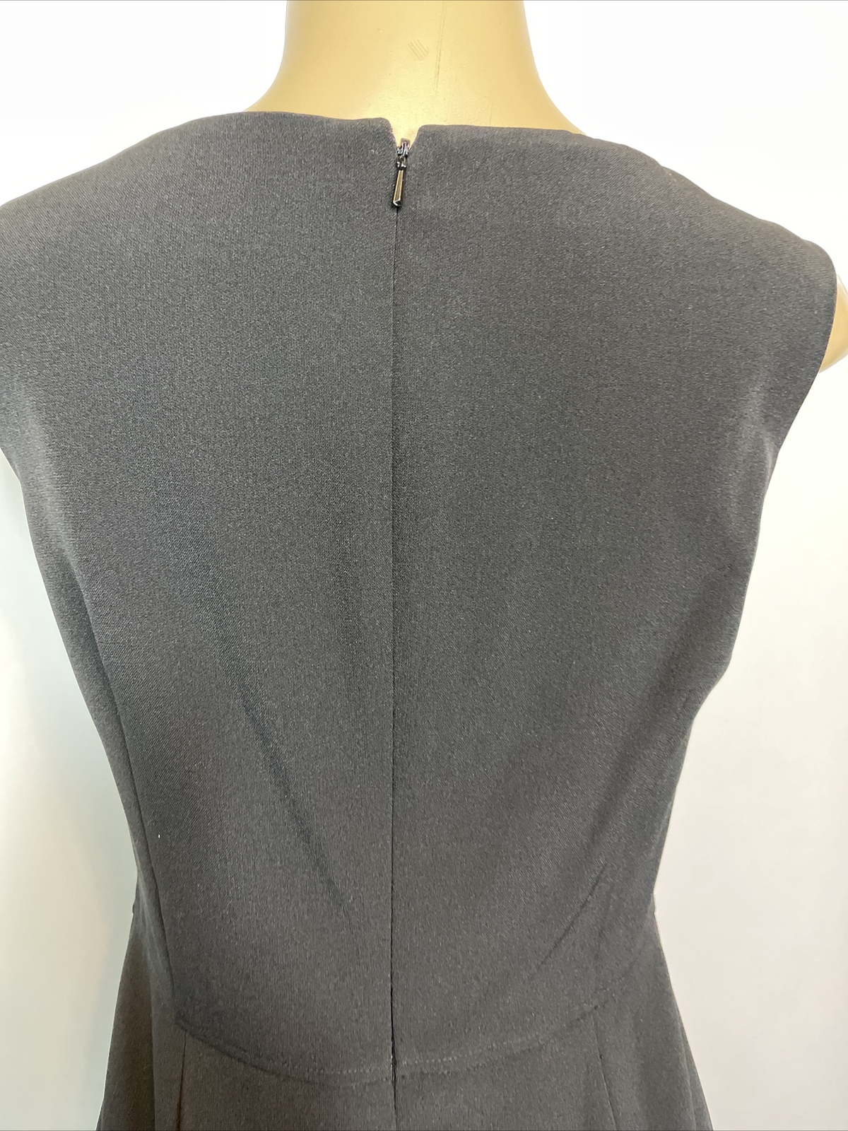 Evan Picone Black Stretch Zip Back Formal A Line Dress Women’s Size 6 Career EUC