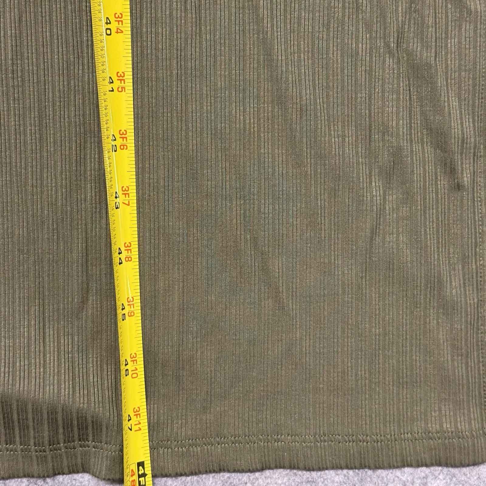 Haven Well Within Dress Size XL Oive Green Maxi size Ribbed Sleeveless Form Fit