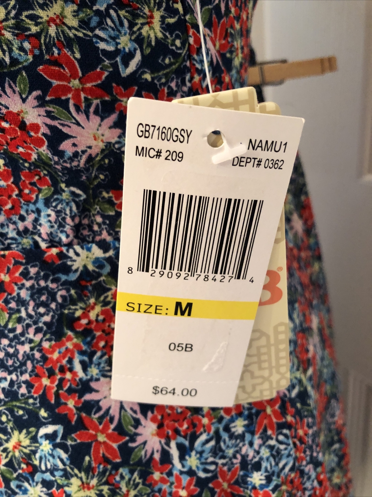 Gianni Bini Flower Midriff Dress Blue Red Pink Green Fit Flare Size M New