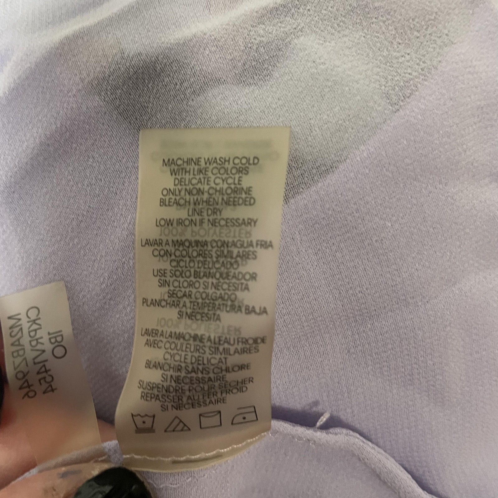 Calvin Klein Dress Womens 4 Purple Wrap Asymmetric Chiffon Puff Sleeve Belted