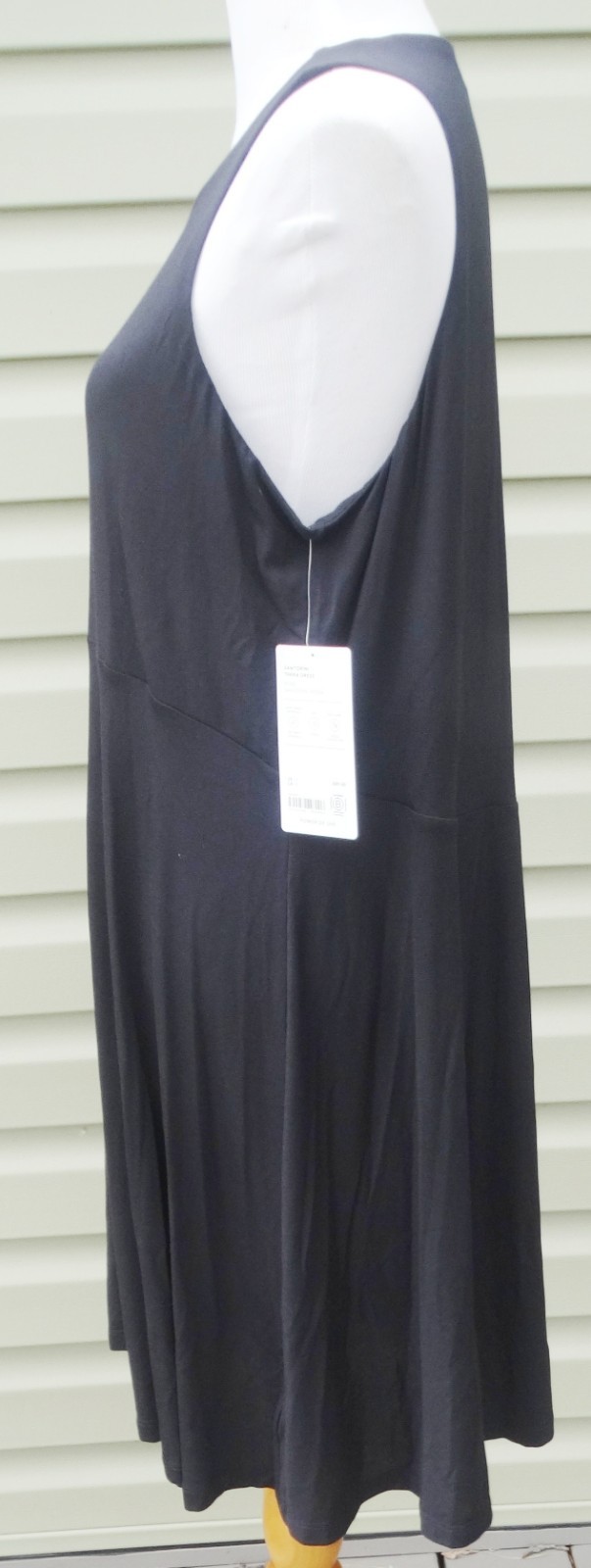 New ATHLETA Santorini Thera Dress Lightweight Stretch Athleisure Black Plus 1X