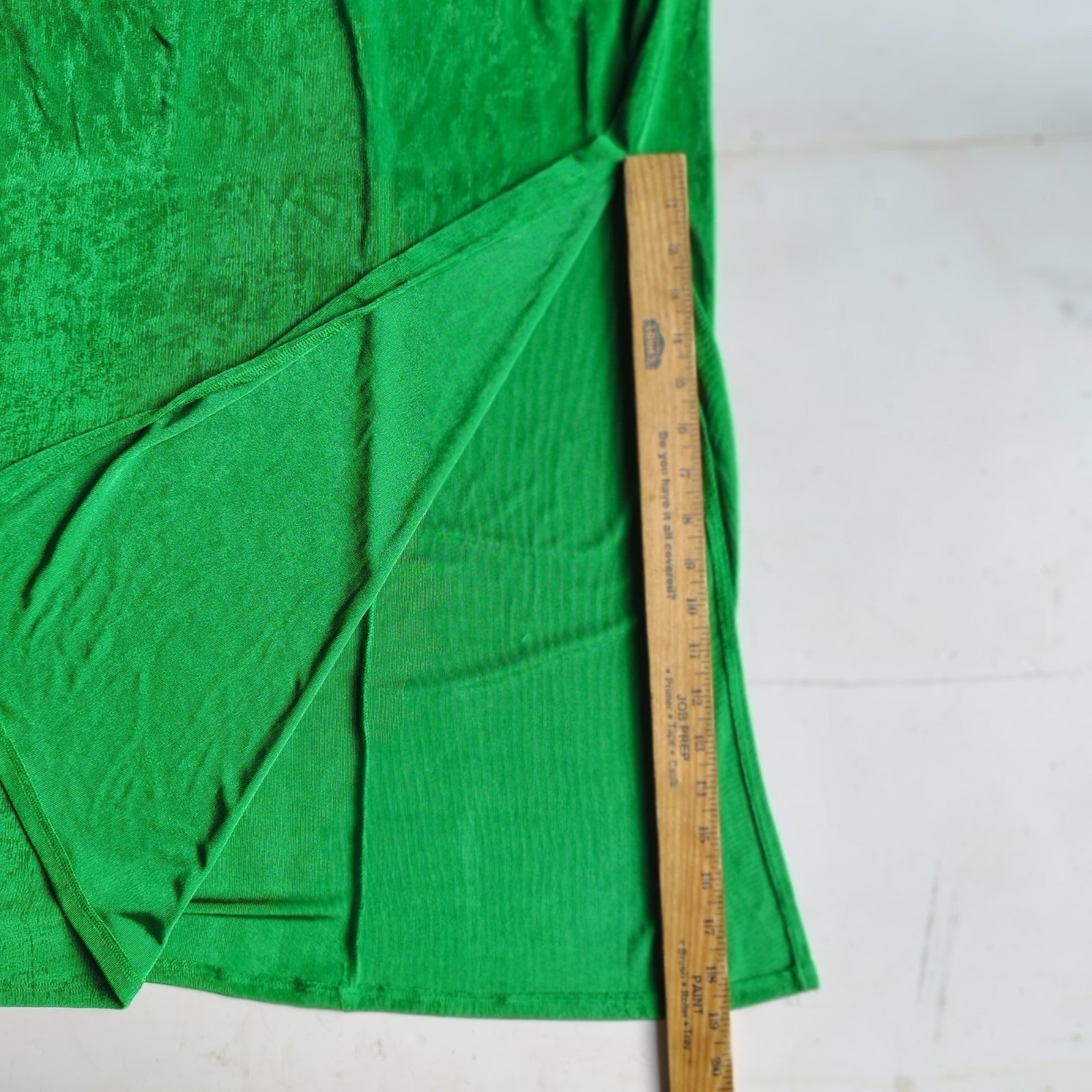 Wild Fable Emerald Satin Lace Up Back Midi Dress Side Slit Women’s Large