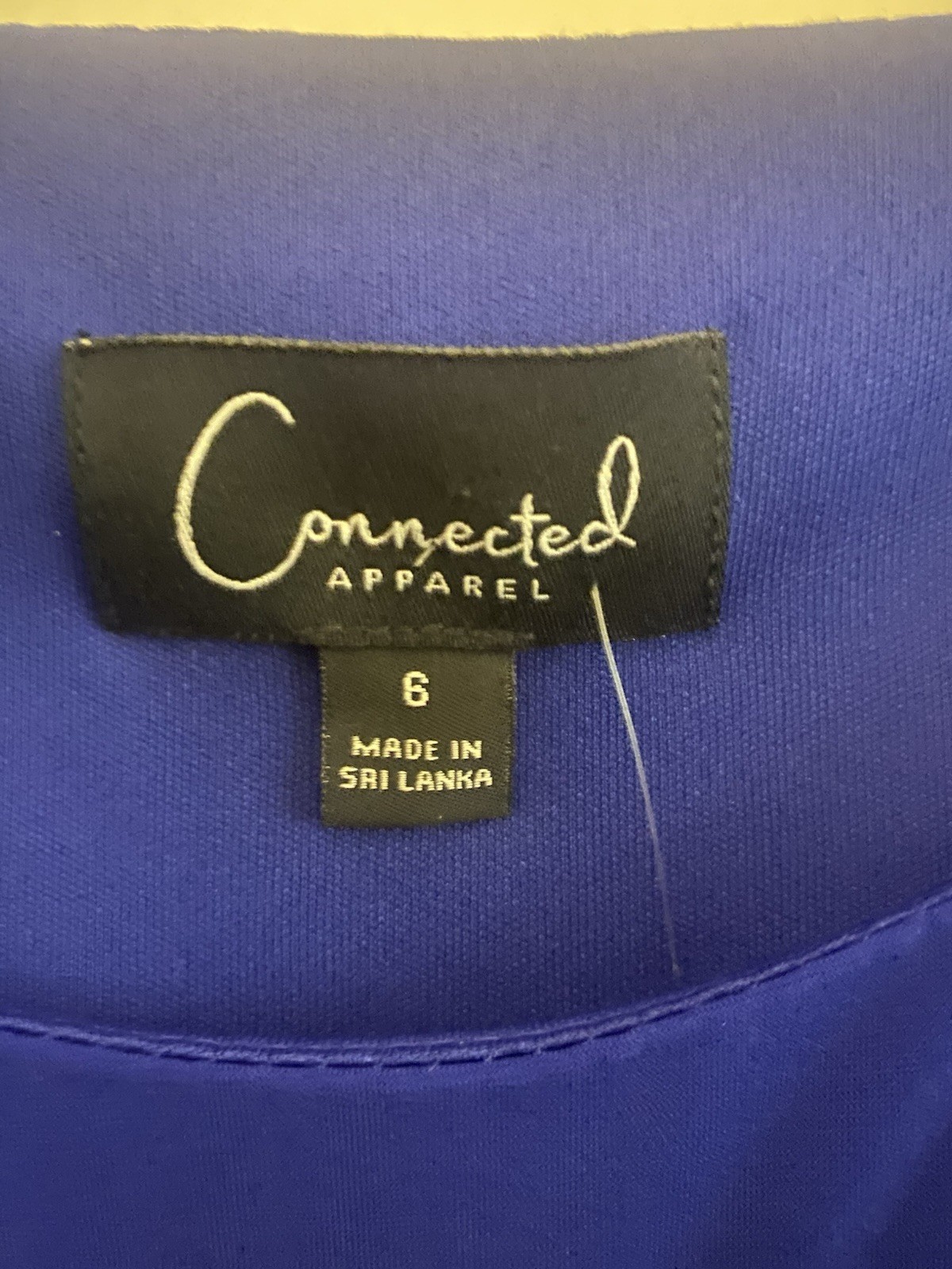 Connected Apparel Bell Sleeve Gathered Waist Gown Sz 6 Deep Cobalt Blue