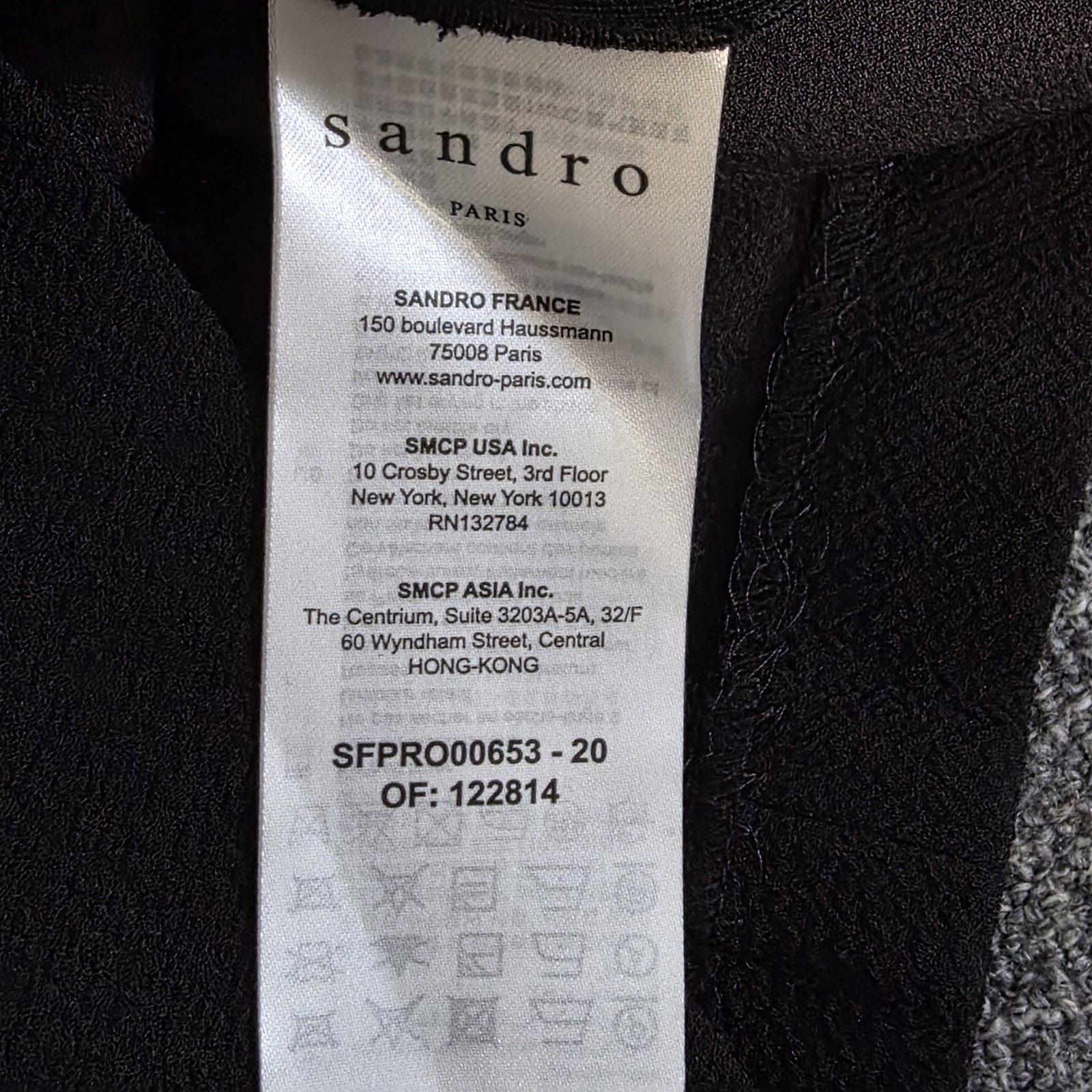 Sandro Paris Women’s Black Mini ALine Dress Keyhole Detail Collared Money Preppy