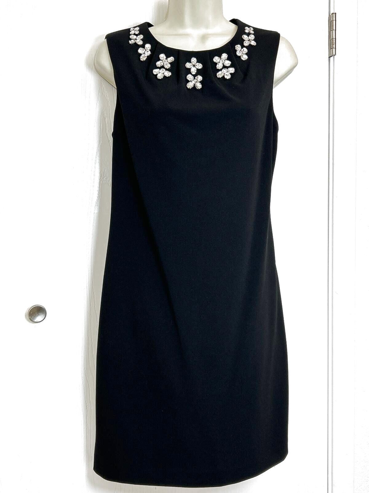 Calvin Klein Size 8 Black Dress Glamour Rhinestones Formal r Casual Event