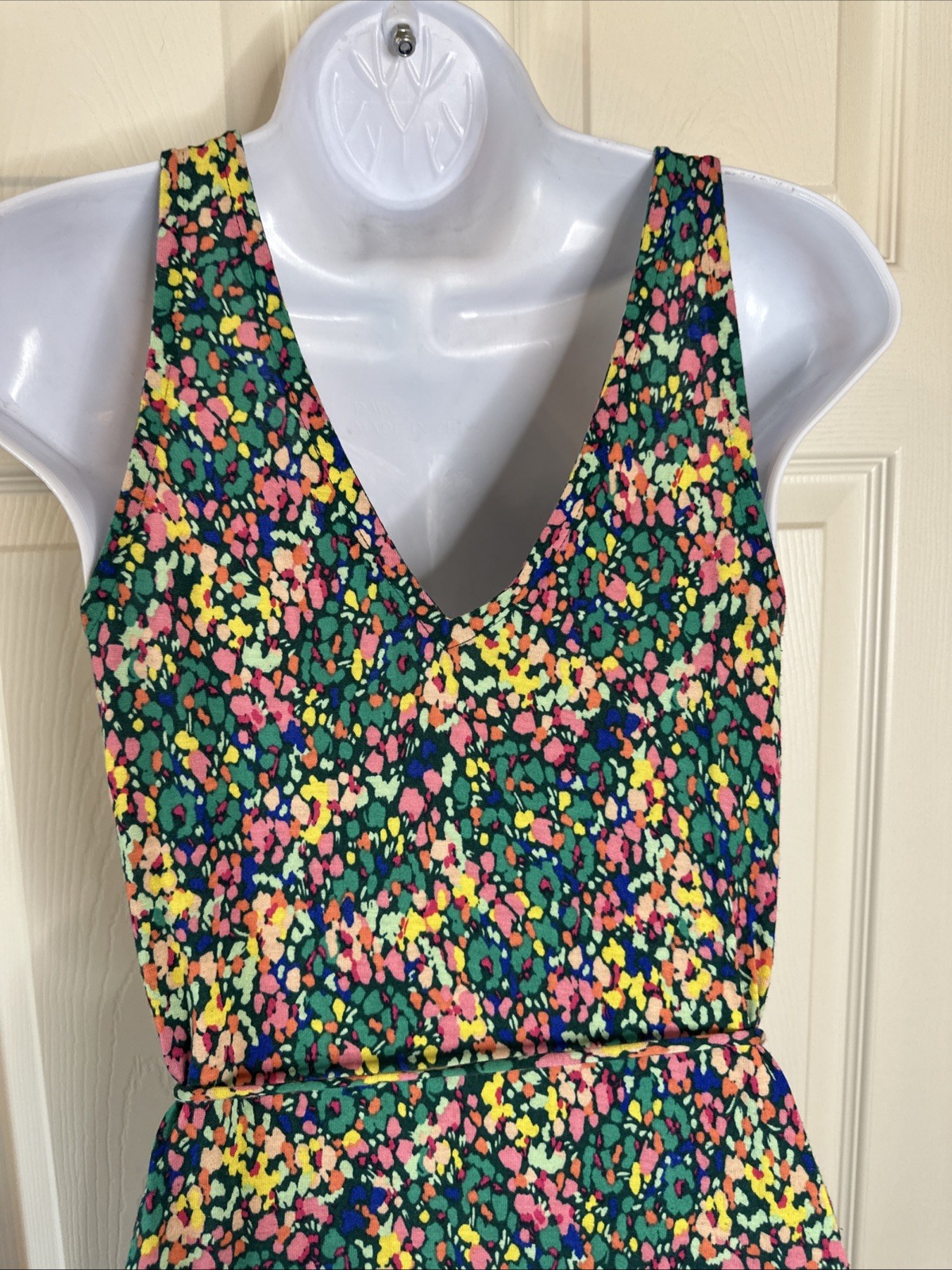 Loft Medium Cottagecore Flowy Floral Maxi D137 Vneck Dress