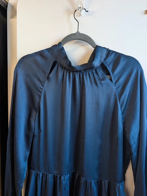 Ted Baker Navy Mini Dress UK 14 New With Tags Elegant Long Sleeve Occasion Dress