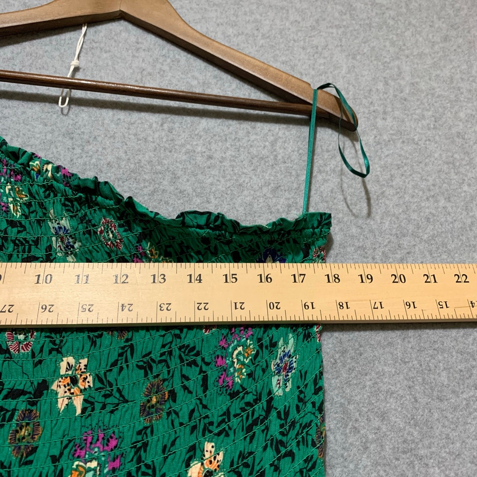 NWT Knox Rose One Shoulder Teal Floral Maxi Dress 100% Rayon SzL Romantic Boho