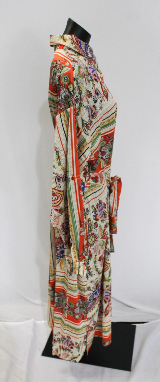 Fate Curve Women’s Plus Long Sleeve Button Up Dress EH6 Paisley Size 1X NWT
