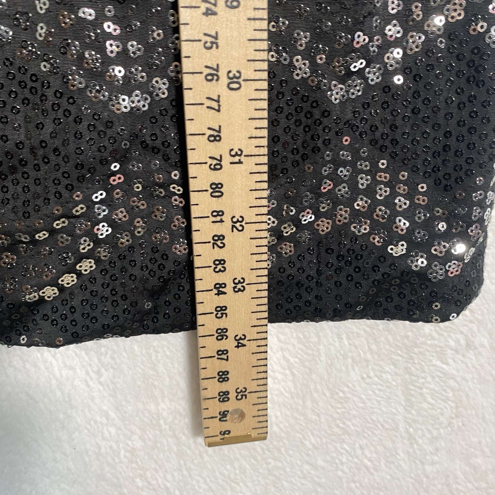 As U Wish Black Sequin One Shoulder Dress M Chevron Sparkle Night Luxe Cocktail