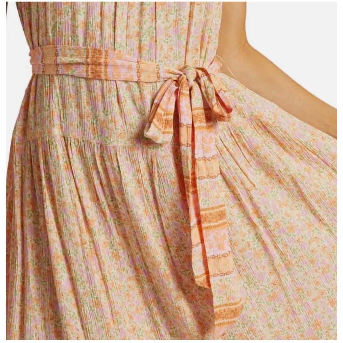 Billabong Summer Dress Peach Coral Belt Size Small |Vacation |Surfer Girl|Resort