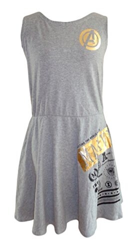 Marvel Avengers Mighty Fine Junior’s Grey Icons Dress Size 3XL XXXL Gray