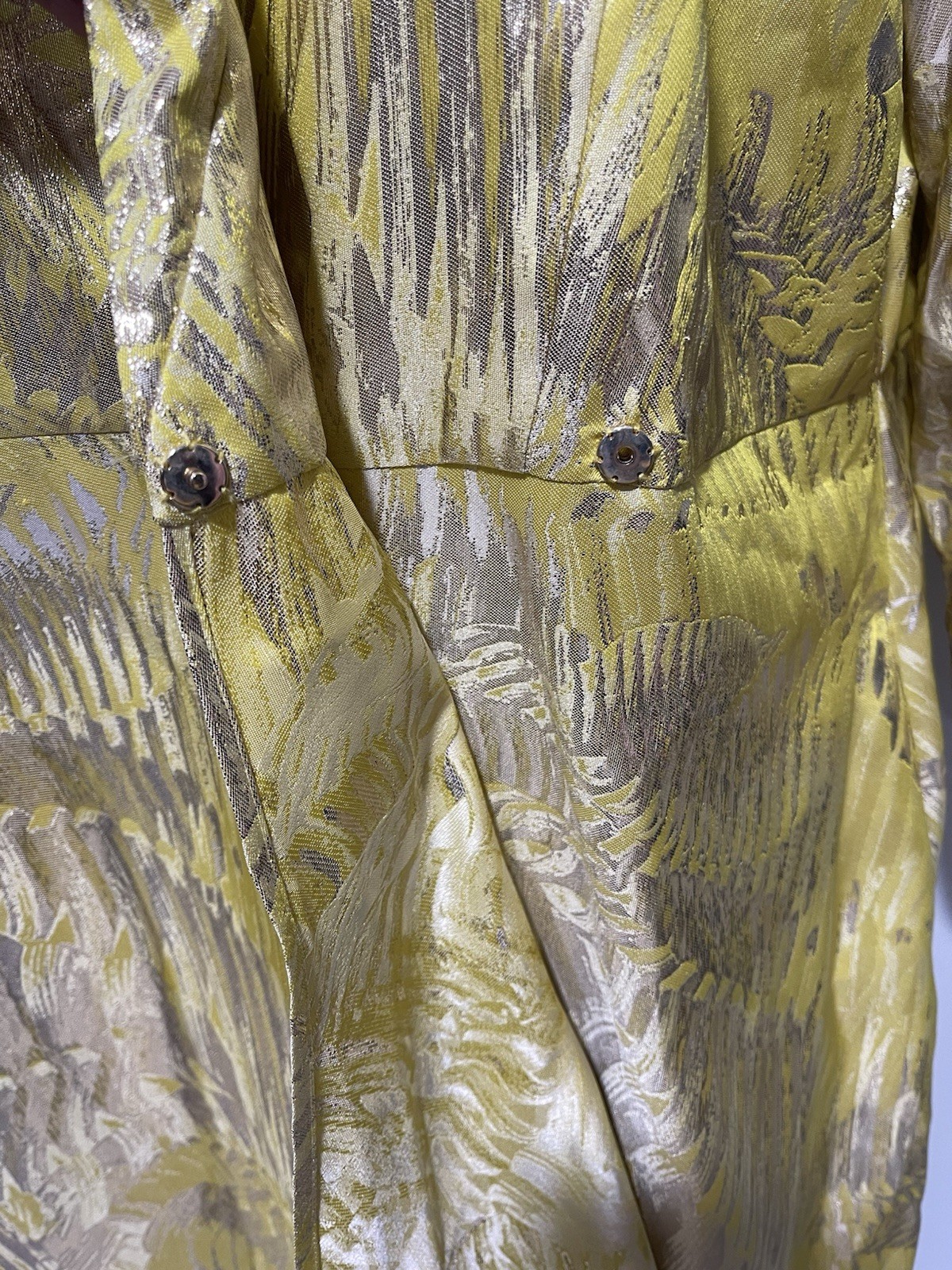 MARINA RINALDI FORMAL EVENING YELLOW/GOLD GOWN BROCADE DRESS US-20 NWT $2,800