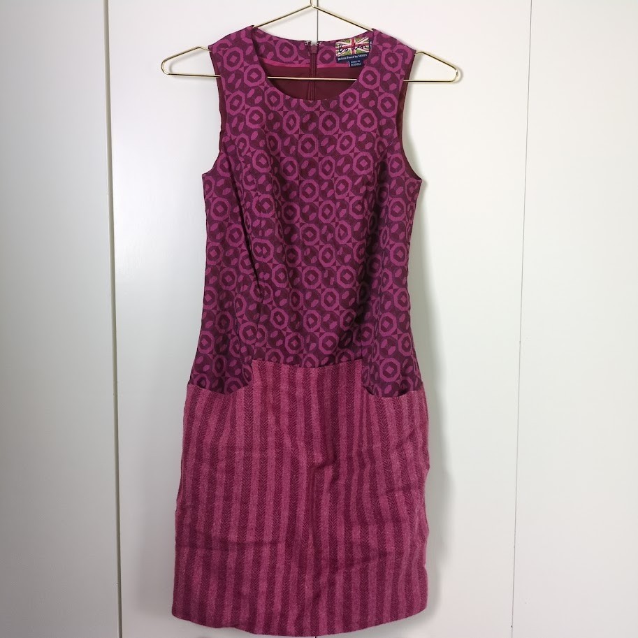 Boden British Tweed by moon women’s US 2R wool sleeveless dress UK6R