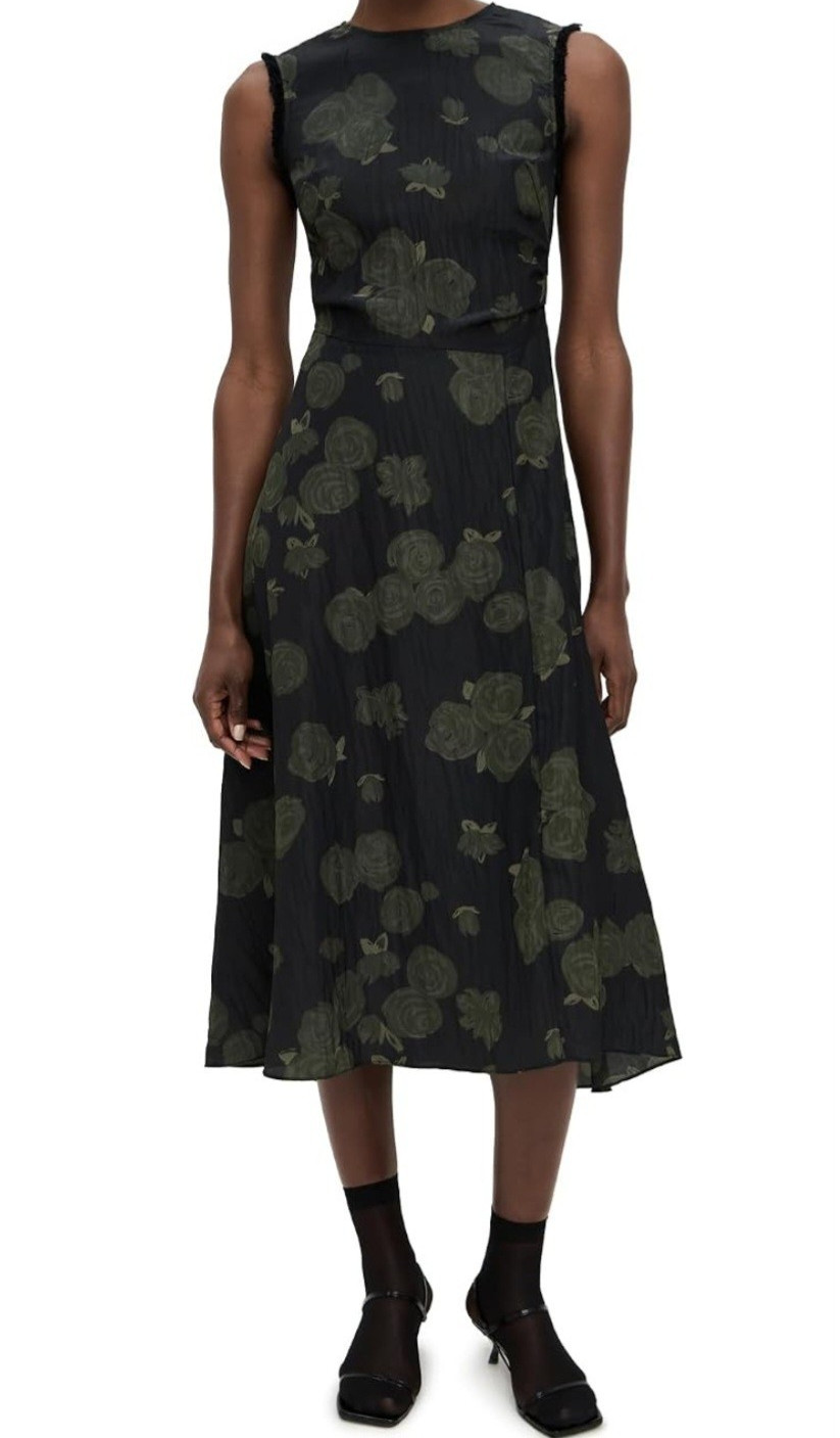 Baum und Pferdgarten Atina Tafetta Floral Sleeveless A-Line Midi dress 4