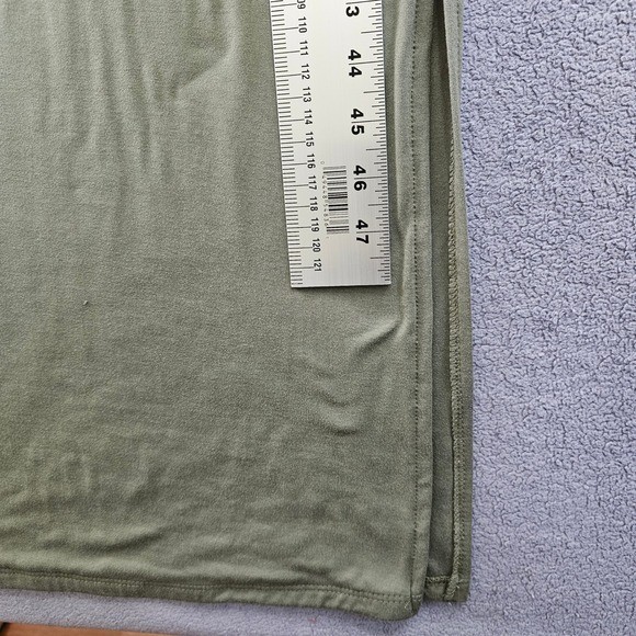 J for Justify Maternity Olive Green Square neck Maxi Dress Side Slit Size XL NWT