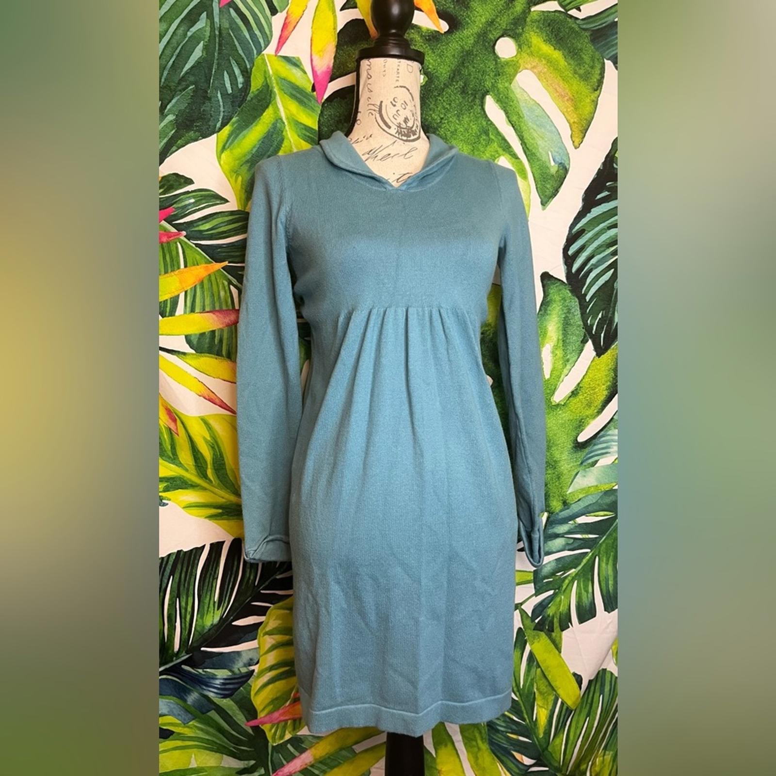 Tyler Boe XS Blue Knit Fall Winter Spring Extra Slim Casual Preppy Sweater Dress