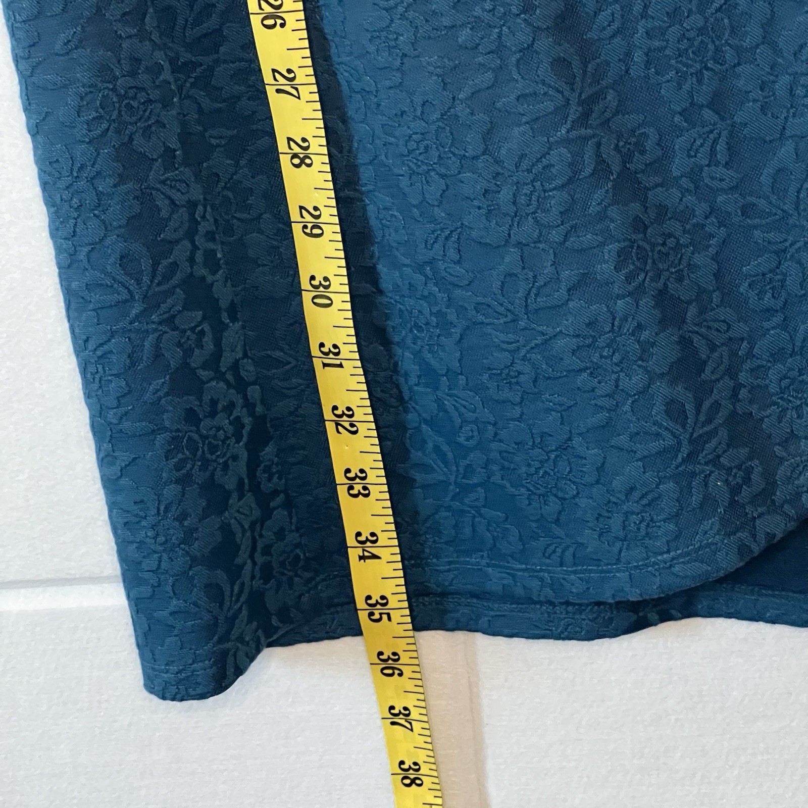 Catherine’s 2 PC Jacket Dress Size 2X 22 24 Teal 3/4 Sleeve Below Knee Length