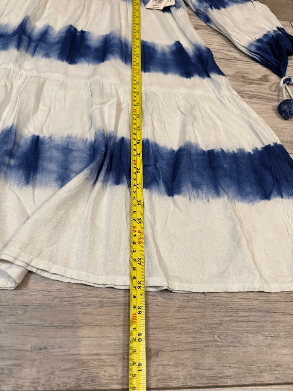 Simply Southern blue and white tie-dye knee length midi dress size L