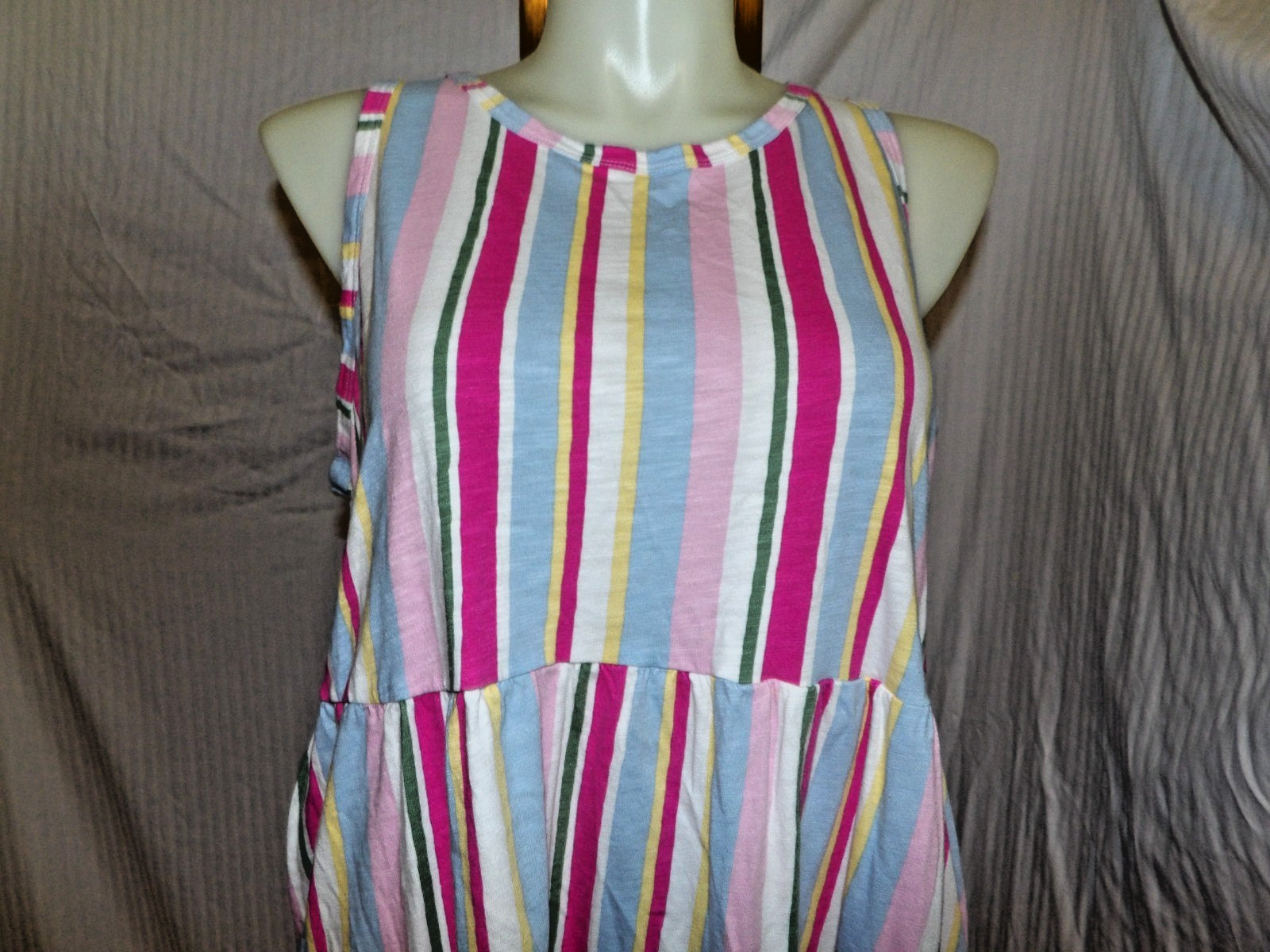 GAP Women’s Multi Color Stripe Sleeveless Pockets Dress Size XXL