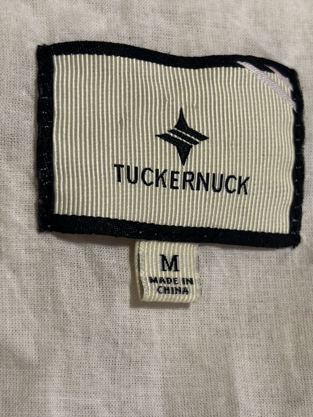 Tuckernuck Tan Lace Collared Coastal Preppy Old Money Quiet Luxury Size M