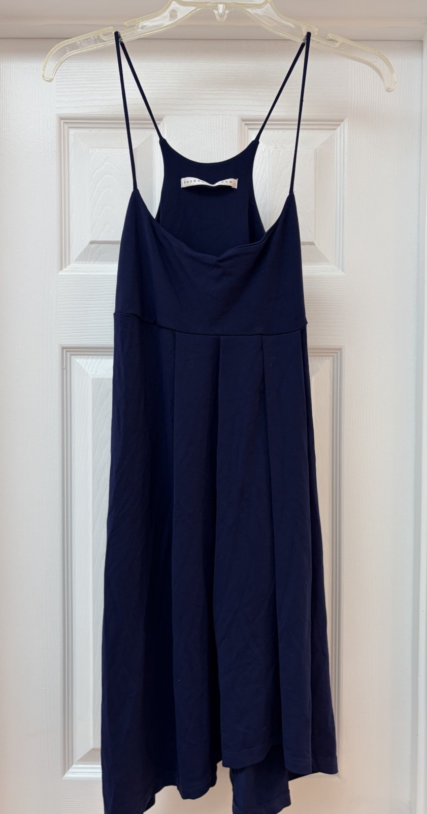 Susana Monaco Navy Blue Spaghetti Strap Mini Dress Sz S Racerback Flare