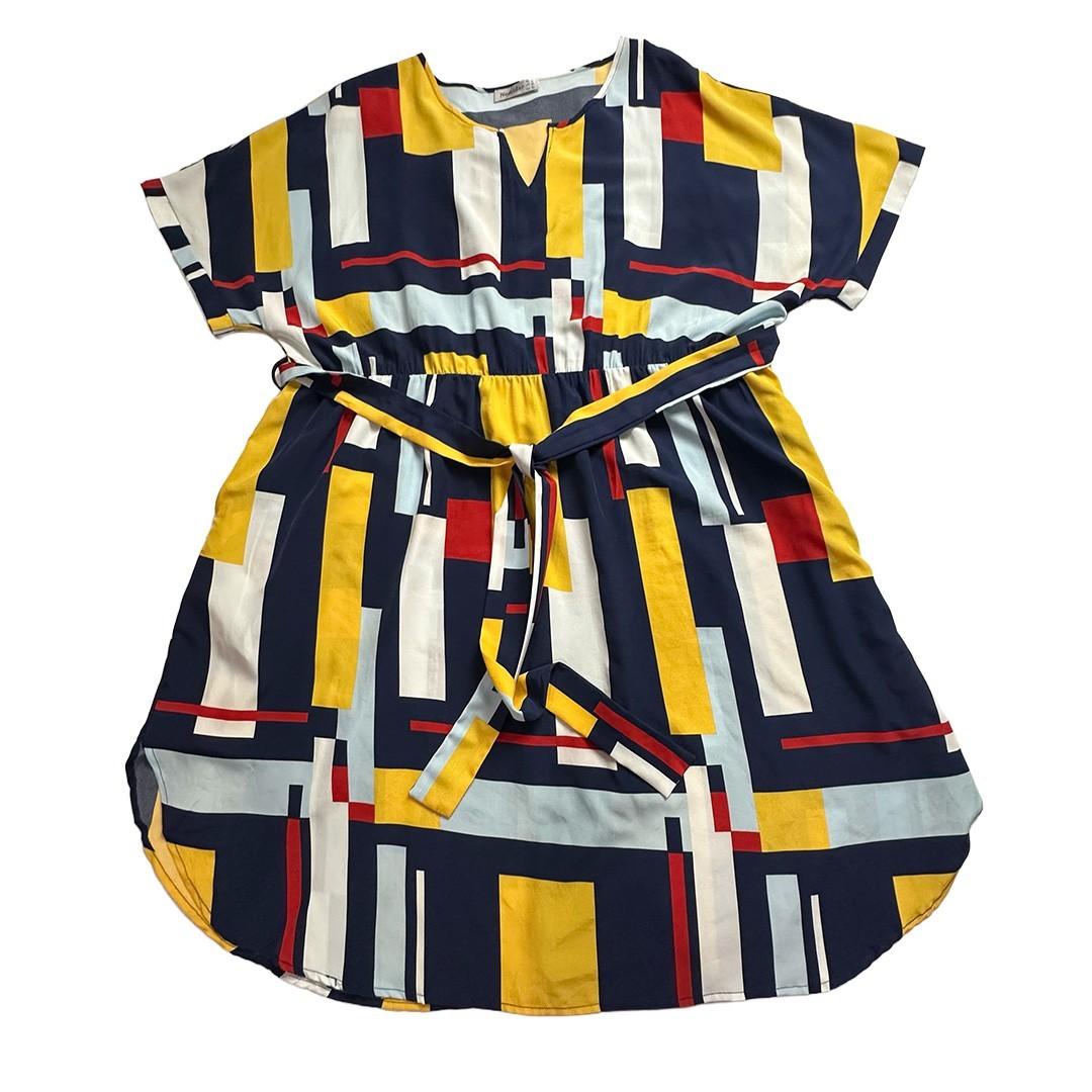 Nemidor Plus Size 22 Casual Dresses for Curvy Women Summer Boho Geo Print