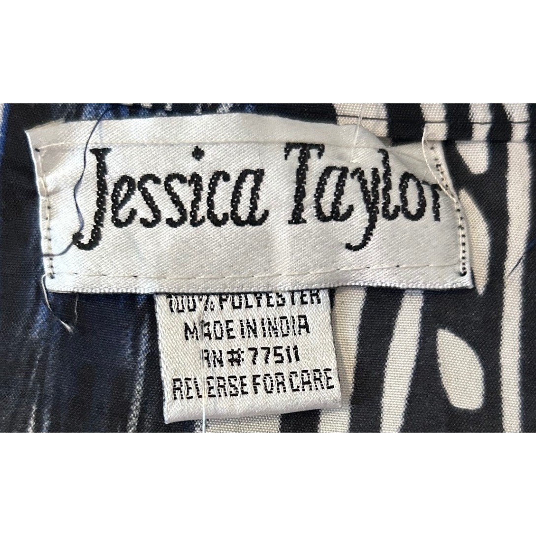 Boho Jessica Taylor NWT Blue Tribal Print Embellished Kaftan Maxi Dress OS
