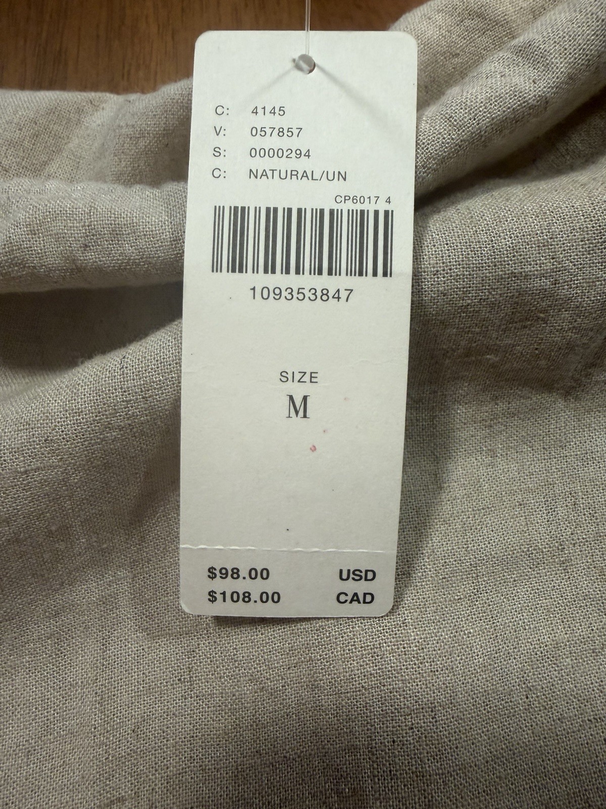 Anthropologie Linen-Blend Strapless Mini Dress New with Tags (originally $98)