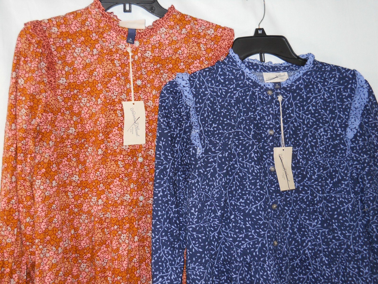 Universal Threads Prairie Style Blue/Brown/Orange Fall Dress Sizes XS-XXL (B333