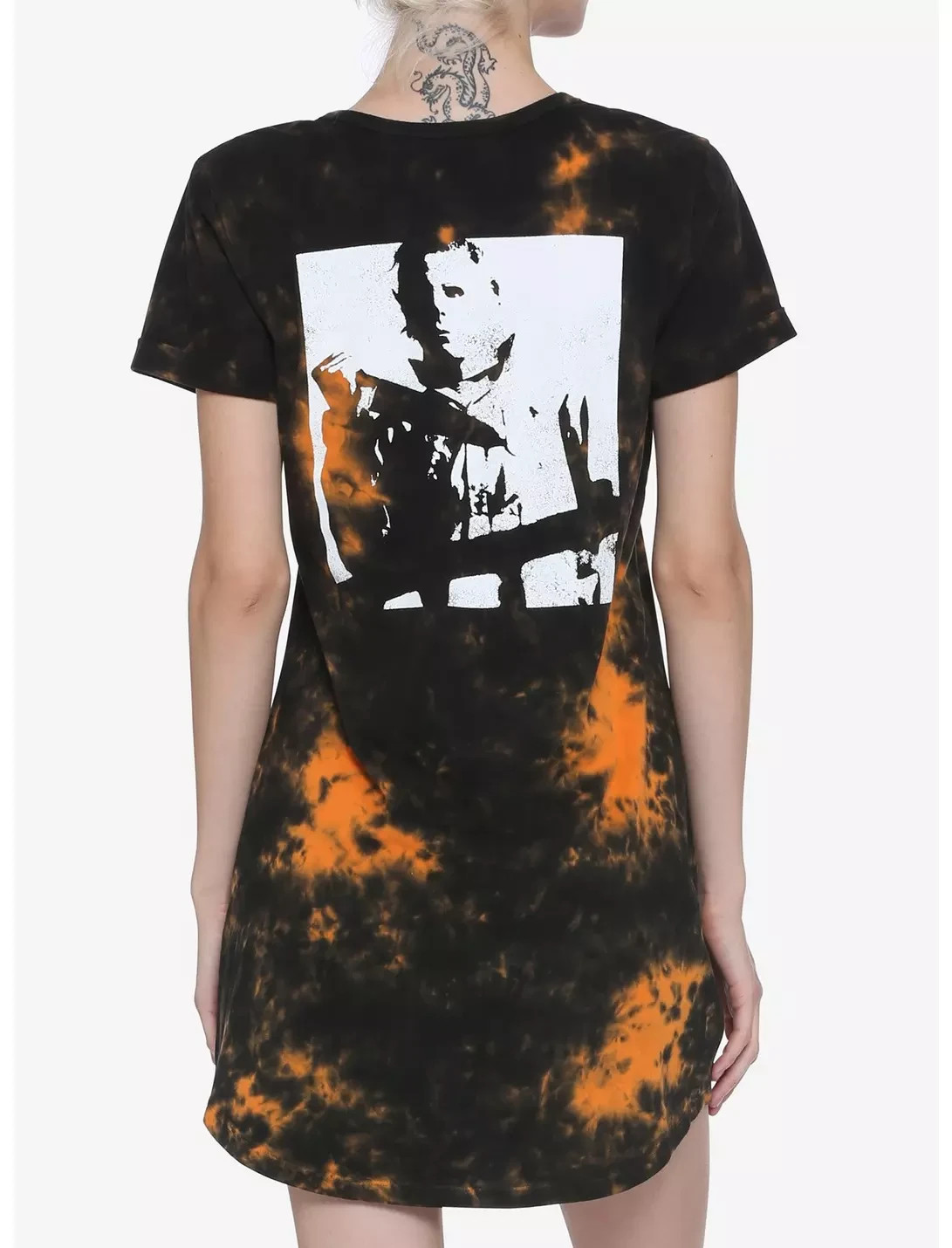 Halloween Michael Myers One Good Scare Tie-Dye Juniors T-Shirt Dress NWT XS-XL