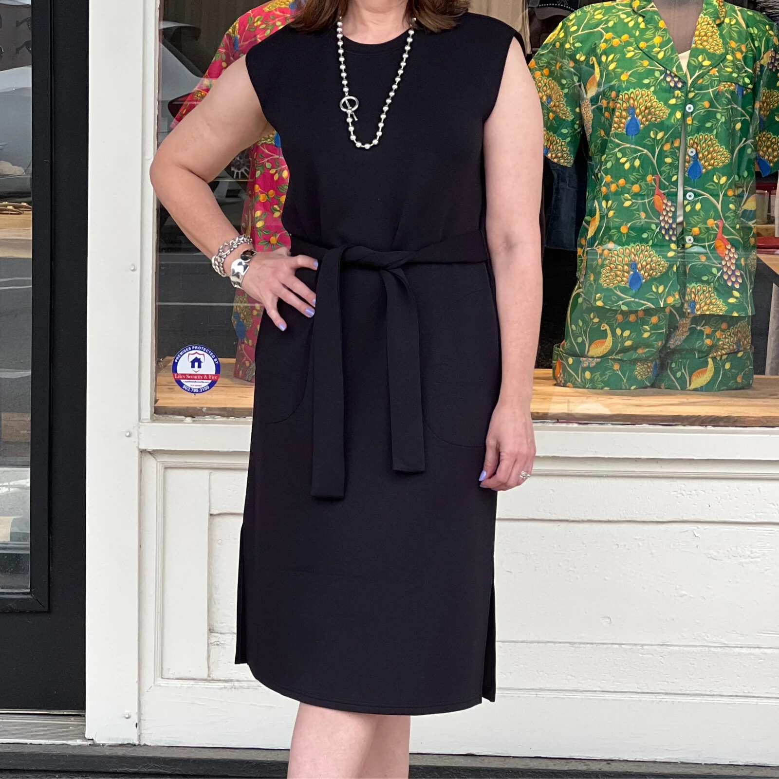 SPANX AirEssentials Black Tie Waist Butter Soft Stretch Knit Tank Dress XL 14/16