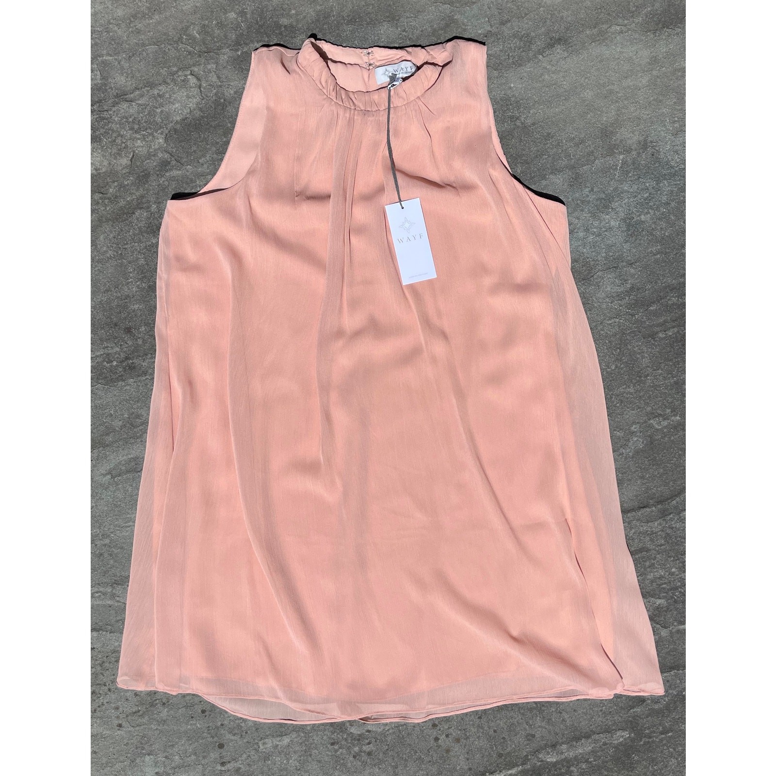 WAYF Blush Pink High-Neck Flowy Mini Dress NWT | Wedding Guest | Size M 🌸