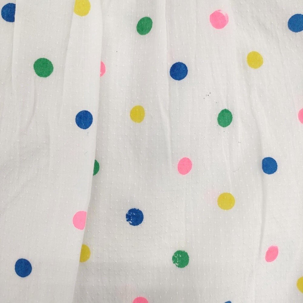 sewdA Dot Pattern Hand-Printed Cotton Made in Japan dress White green 6-0410S△