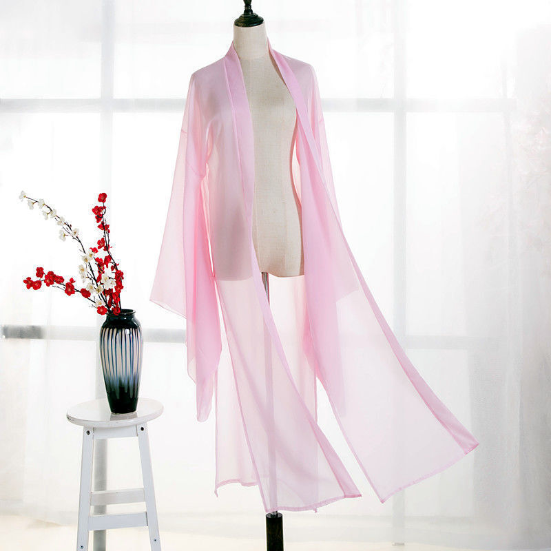 Hanfu Cardigan Ancient Chinese Long Sleeve Shirts Chiffon Coat Dance Clothing