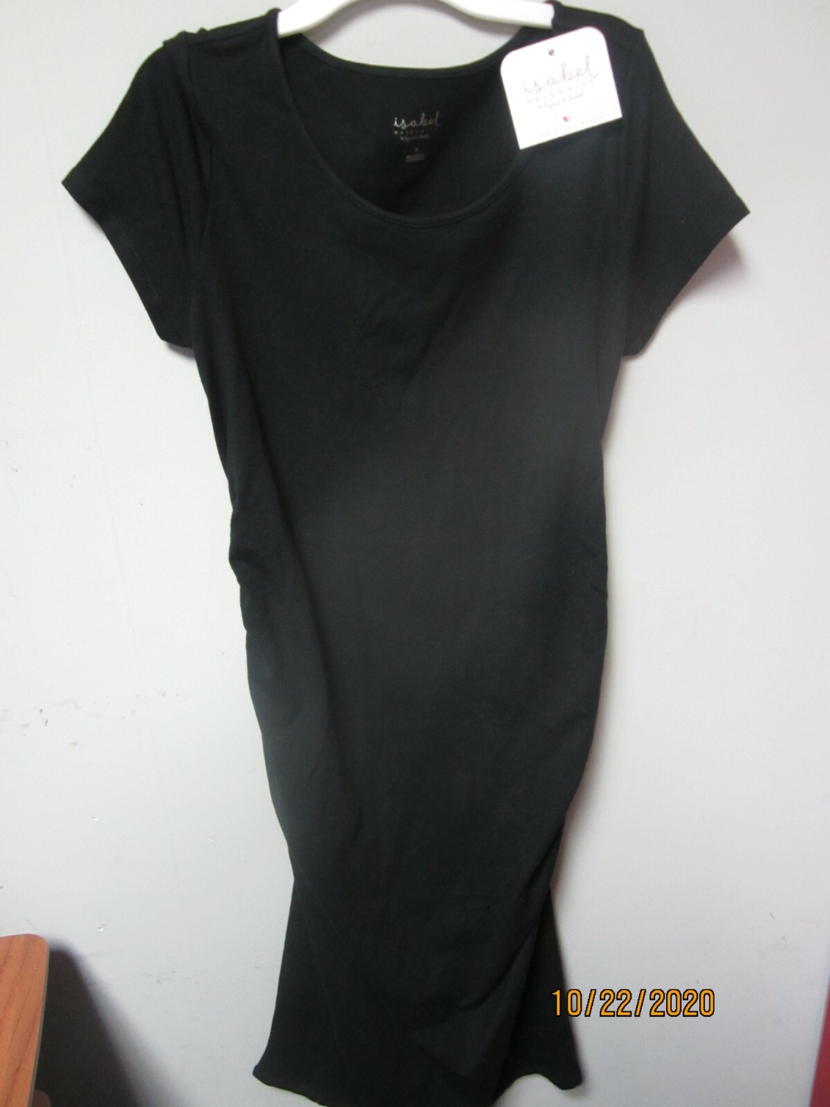 Isabel Maternity by Ingrid & Isabel Short Sleeve Shirred T-Shirt Dress Size S