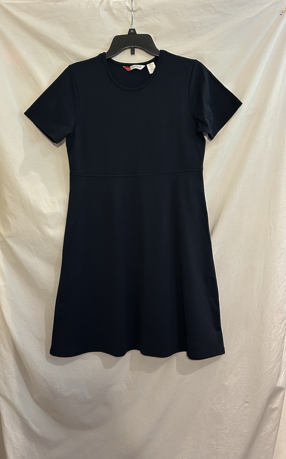 L. L. Bean Womens Small Blue Short Sleeve Wrinkle Resistant Traveler Dress
