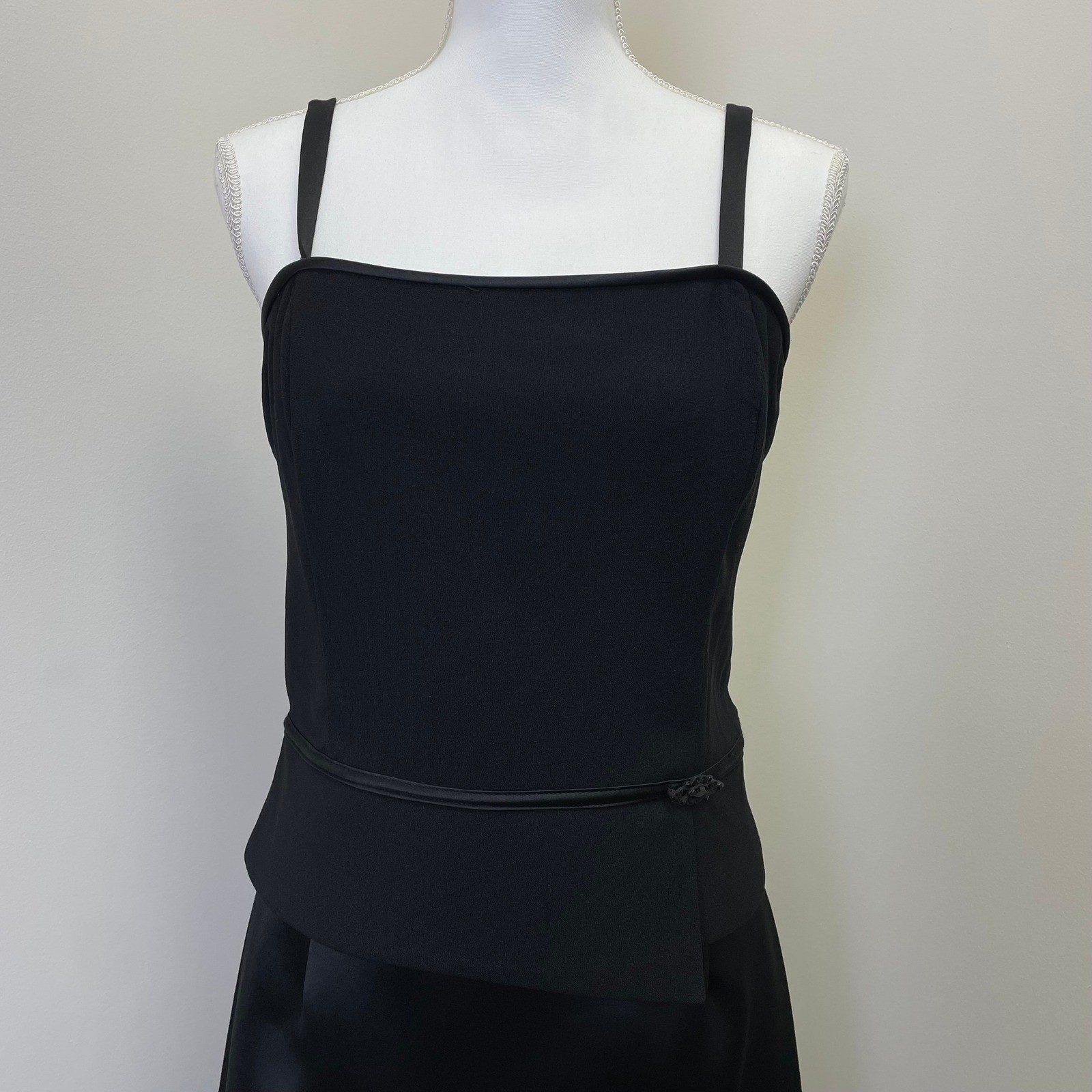 Scott McClintock Millennium 2000 Black Strapless Evening Gown Dress Womens 14