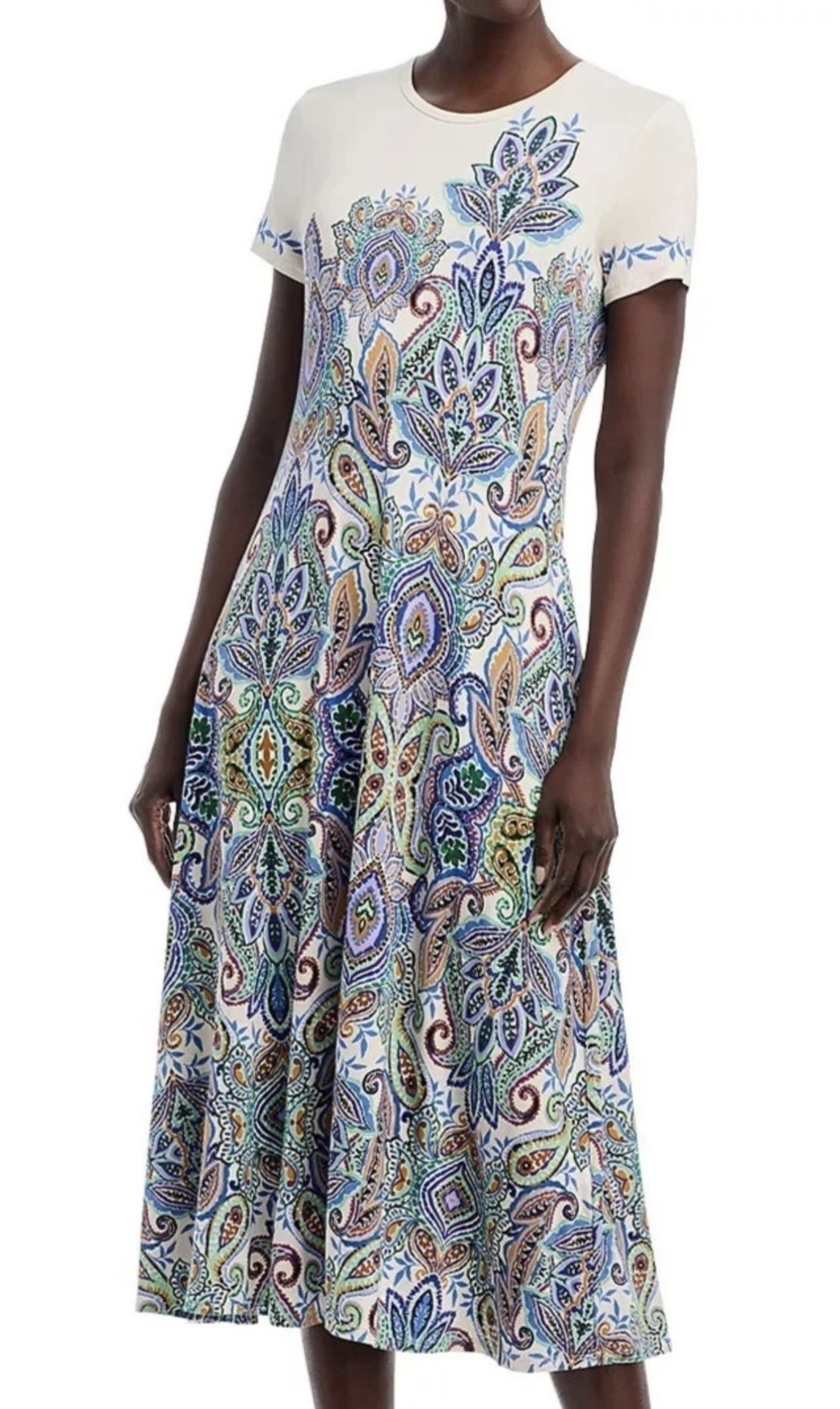 Johnny Was The Janie Favorite Cap Sleeve Paisley Midi Dress💖 MEDIUM *EUC*