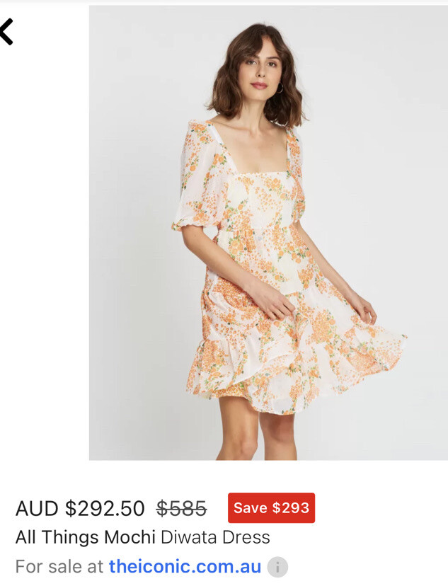ALL THINGS MOCHI DIWATA DRESS SIZE S /BNWT $585