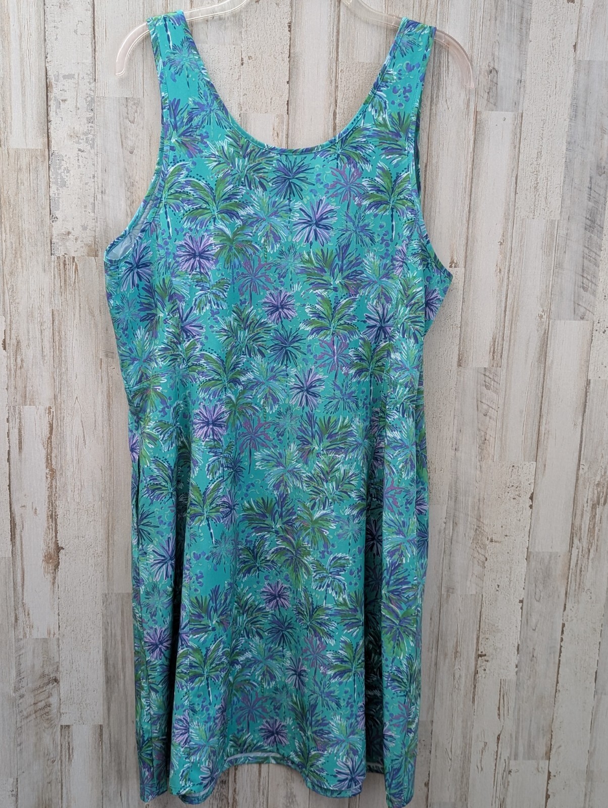Reel Legends Performance Dress Large Tropical Floral Beach Outdoor Resort Cruise