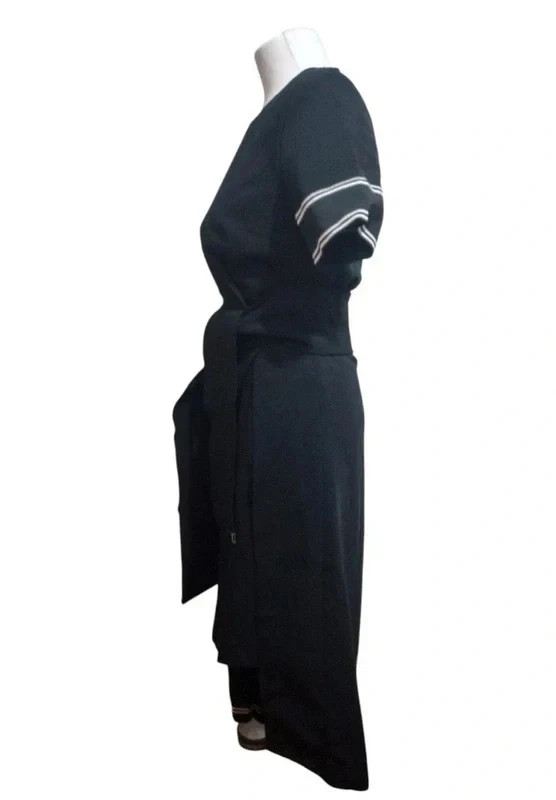 Preen by Thornton Bregazzi Resort 2016 Asymmetric Black Midi Dress RARE Luxury