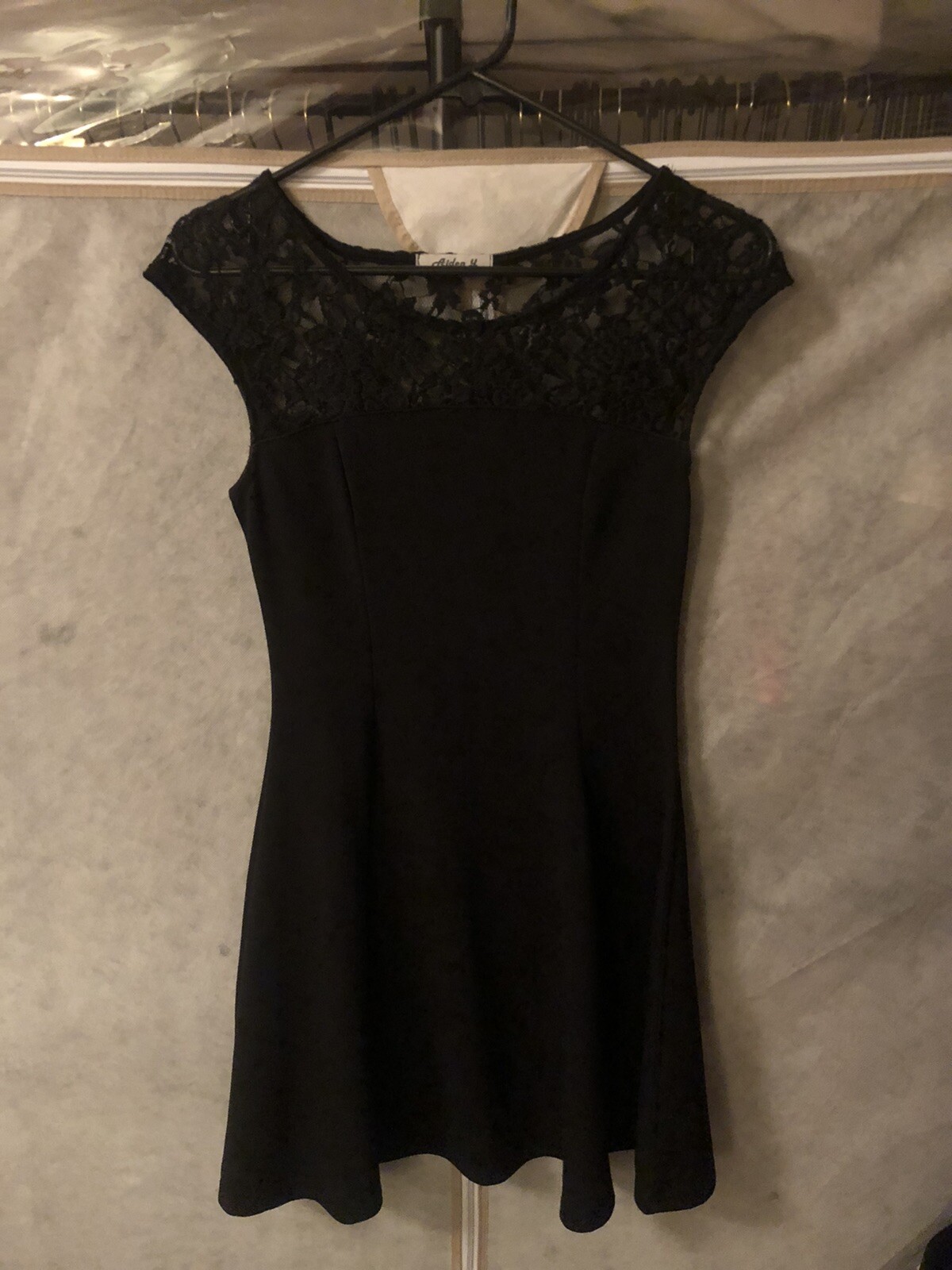 Black Capped Sleeve Dress