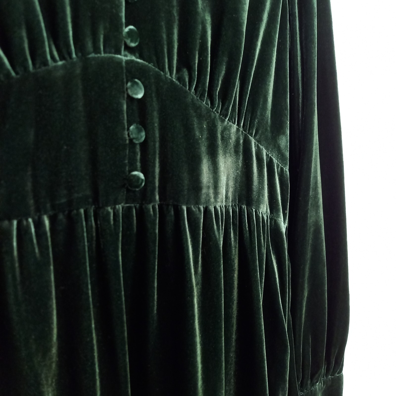 BODEN Elise Emerald Green Velvet Midi Dress Size UK 10
