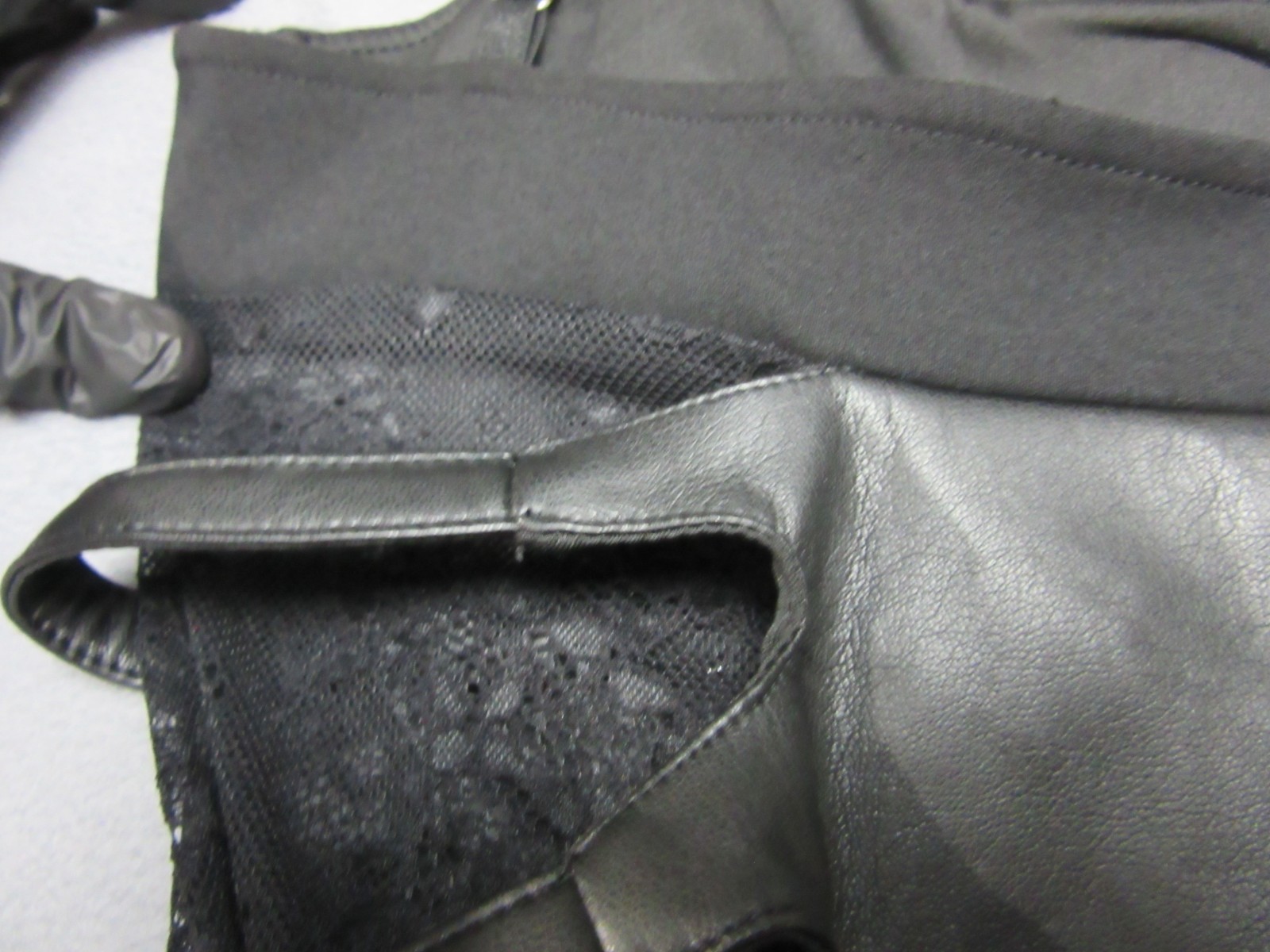 Outcast Dress Womens Medium Black Leather Castiel Mini Goth Party Alternative