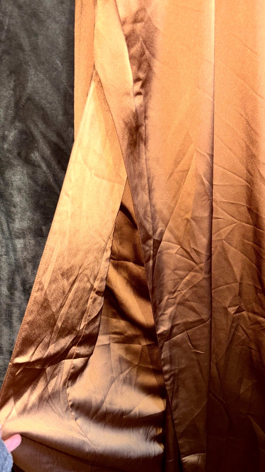 Show Me Your Mumu Adele Halter Maxi Dress Copper Satin Bridesmaid Large