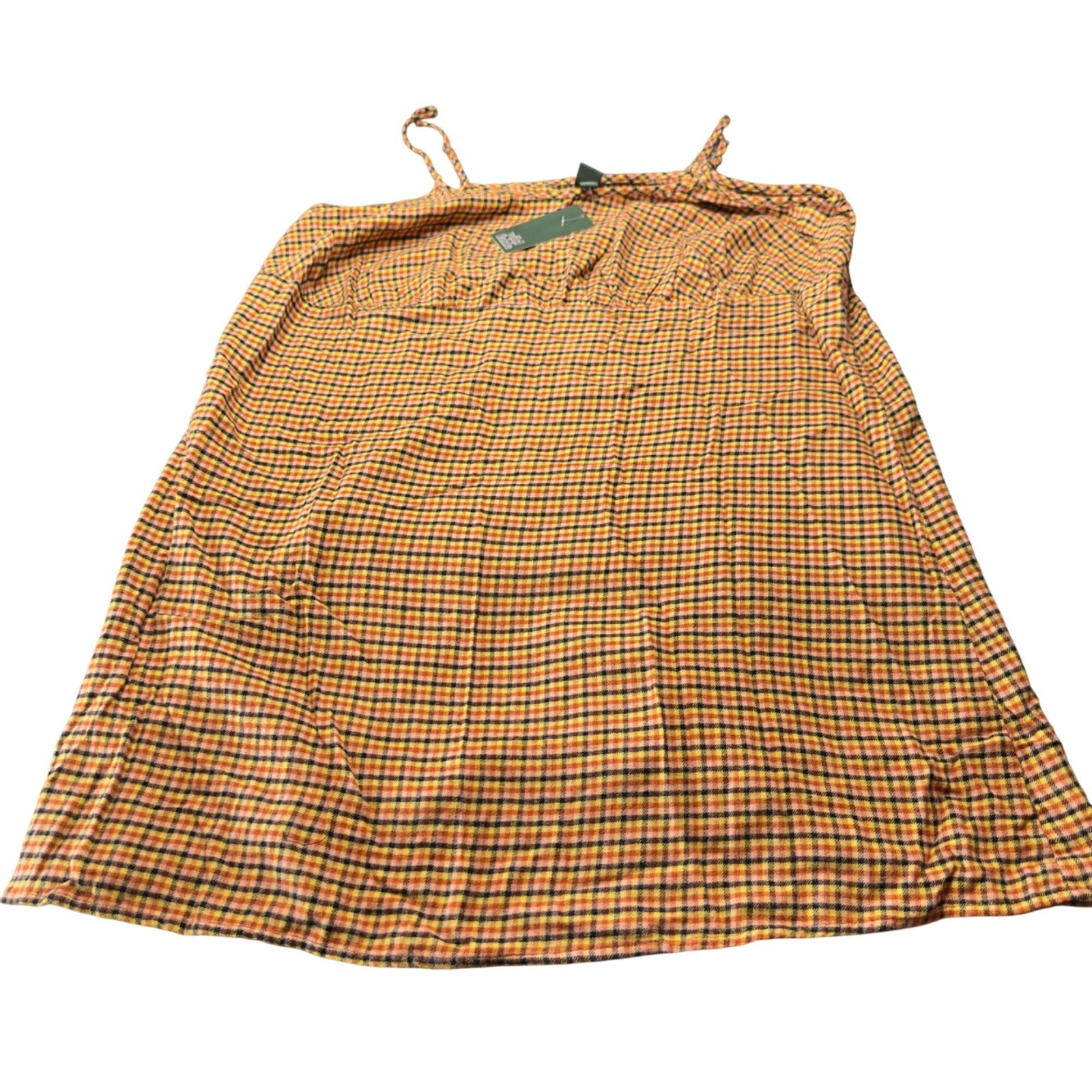 Wild Fable Size XXL Dress Sleeveless Plaid Adjustable Straps Brown New With Tags