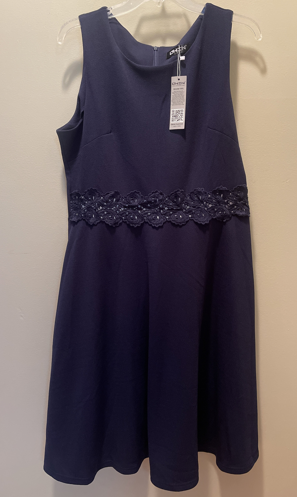 Owin Navy Blue A-line Swing Dress Size XL Brand New